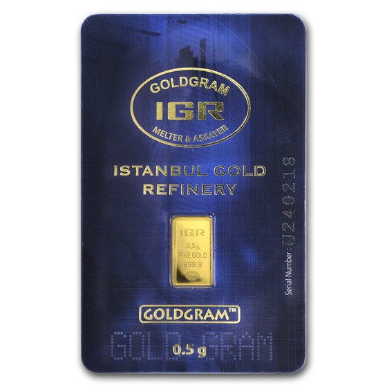 1/2 gram Gold Bar - Istanbul Gold Refinery (In Assay) 1/2 gram Gold Bar - Istanbul Gold Refinery (In Assay)